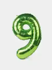 Воздушный шар "Цифра 9", лаймовый, 100 см