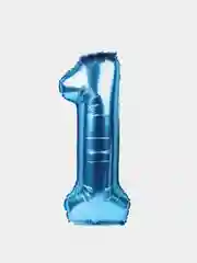 Воздушный шар "Цифра 1", голубой, 100 см