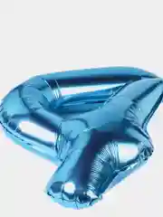 Воздушный шар "Цифра 4" 100 см, голубой