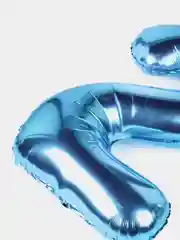 Воздушный шар "Цифра 2", голубой, 100 см