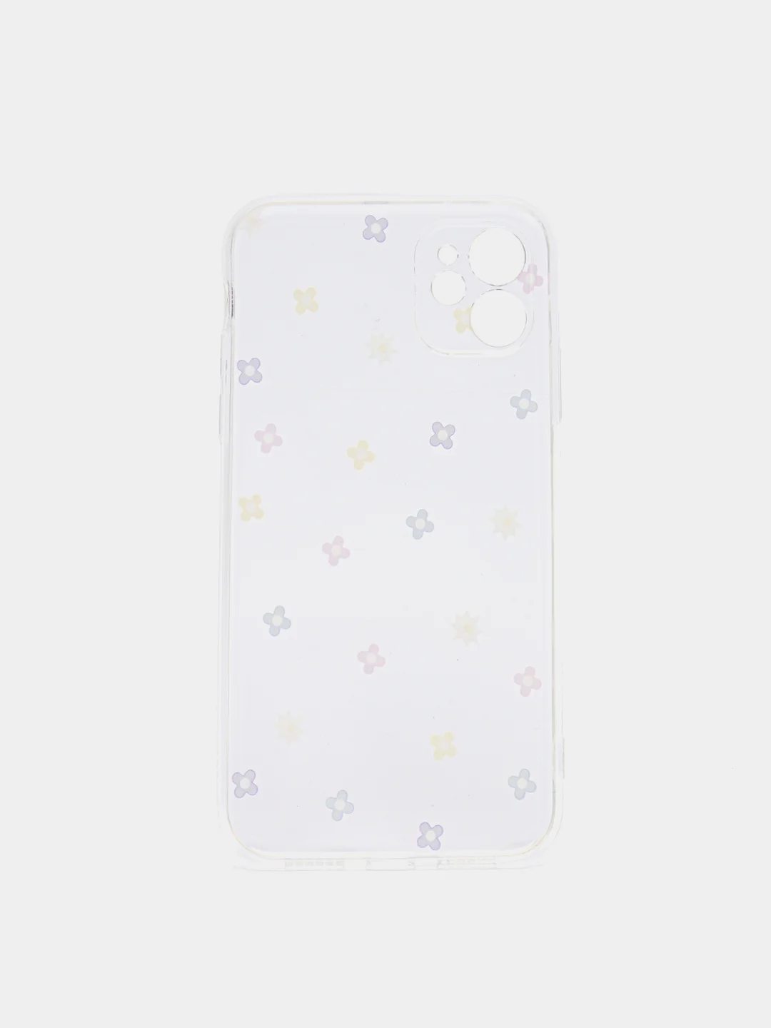 Белый прозрачный чехол с дизайном сердечек и цветовiPhone11,11Pro,11ProMax,XS,XSMax,XR,X,7/8Plus