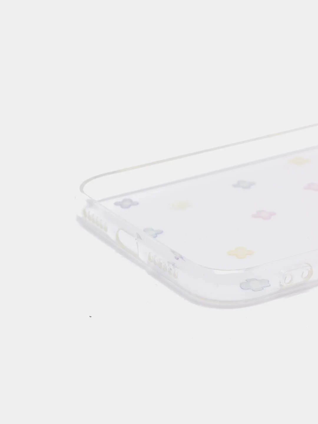 Белый прозрачный чехол с дизайном сердечек и цветовiPhone11,11Pro,11ProMax,XS,XSMax,XR,X,7/8Plus