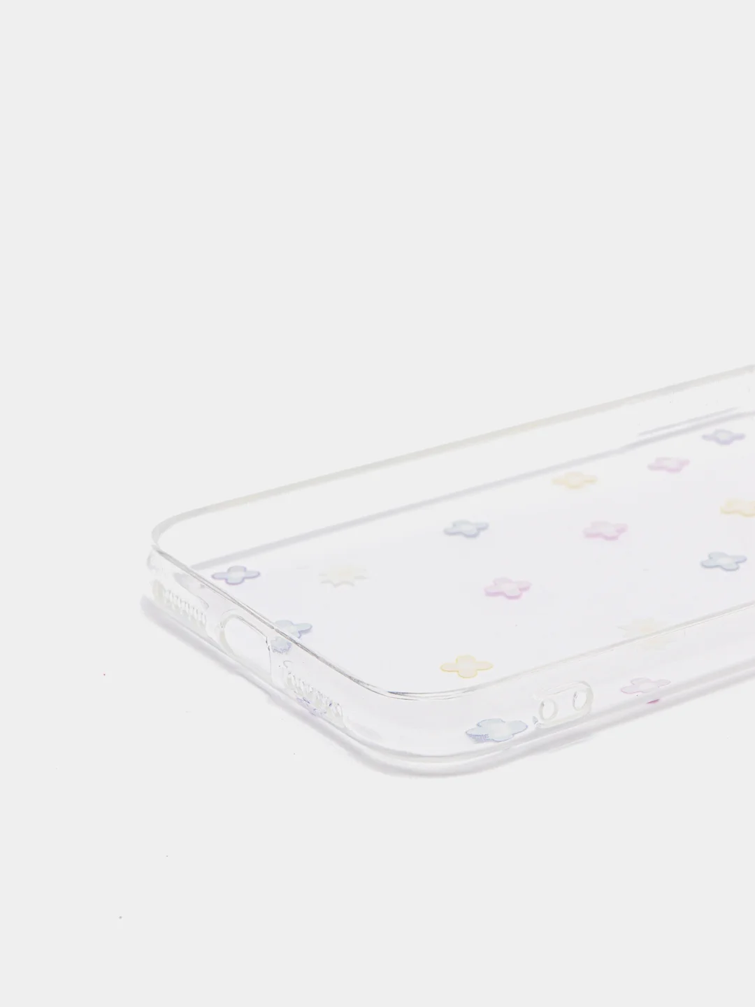 Белый прозрачный чехол с дизайном сердечек и цветовiPhone11,11Pro,11ProMax,XS,XSMax,XR,X,7/8Plus
