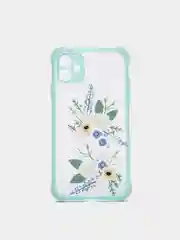 Голубой чехол с цветами для Apple iPhone 12, 12 Pro, 12 Pro Max, 12 mini , 11 , 11 Pro, 11 Pro Max