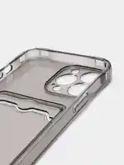 Тёмно-серый чехол карточница iPhone 11, 12, 12 Pro, 12 Pro Max, 13 Pro, 13 Pro Max, 13 Mini, Honor X8