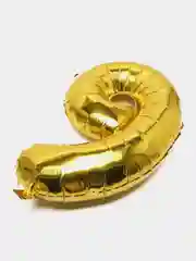 Золотой фольгированный шар. Цифра 32 дюйма