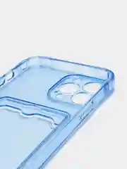Светло-синий чехол карточница iPhone 11, 12, 12 Pro, 12 Pro Max, 13 Pro, 13 Pro Max, 13 Mini, Honor X8