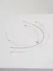 Серебряный цепь чокер тройной