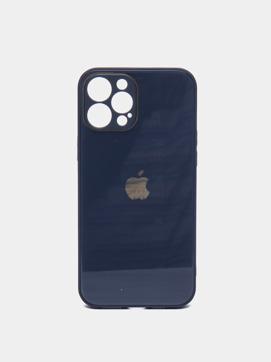 Серый чехол для iPhone Xr/ 11/ 12/ mini/ Pro/ ProMax, силиконовый со стеклянной панелью