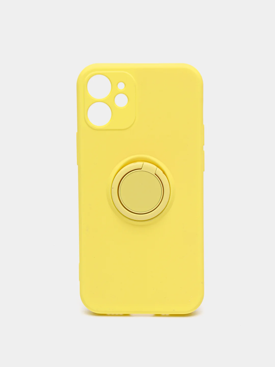 Желтый чехол с кольцом для iPhone 12 Pro, 12, 12 mini, 11, XR