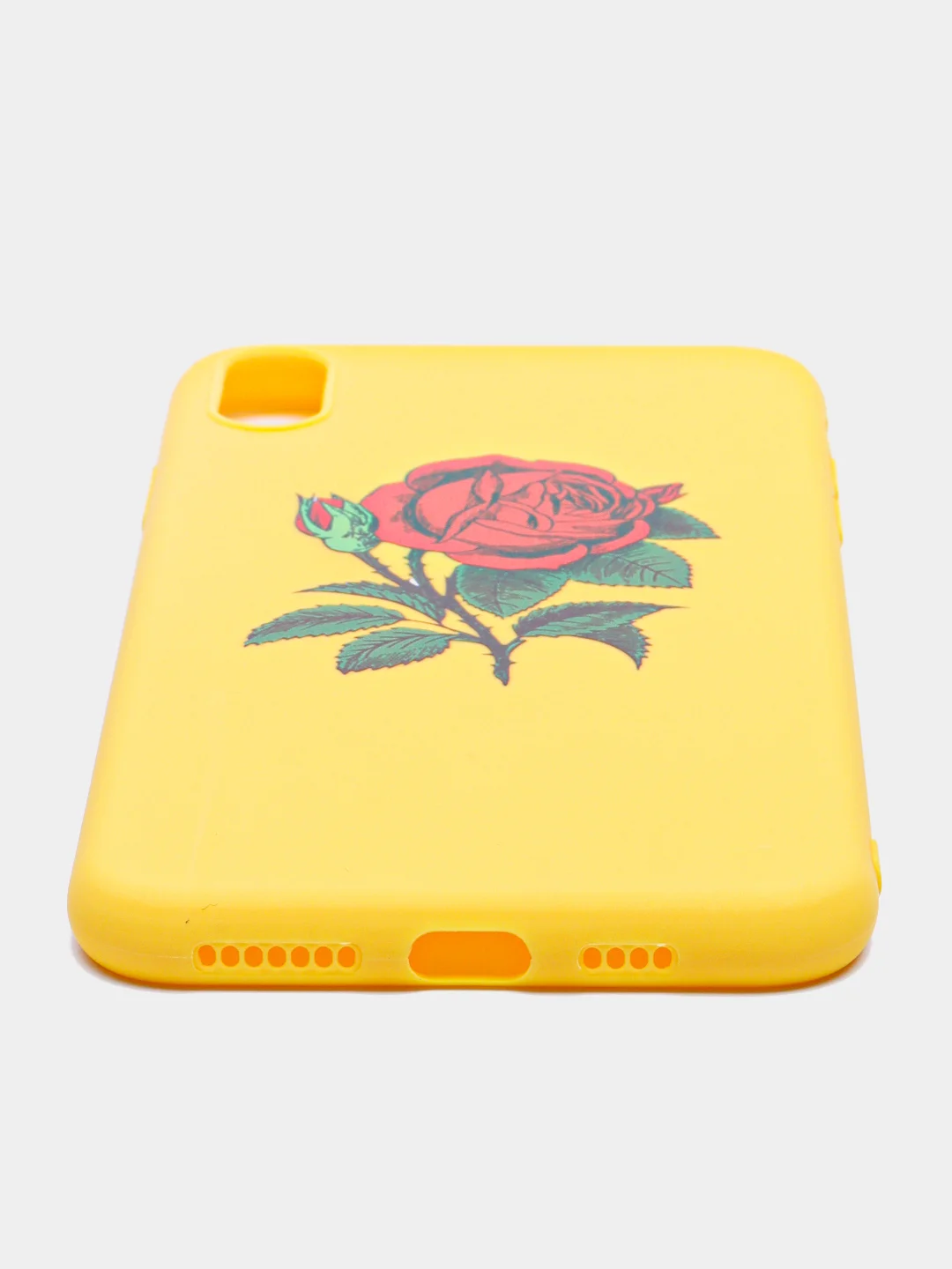 Желтый чехол с розой, чехол для iPhone 6+, 6s+, 7+, 8+, X, XS, XS max