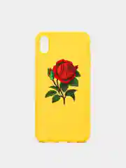 Желтый чехол с розой, чехол для iPhone 6+, 6s+, 7+, 8+, X, XS, XS max