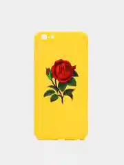 Желтый чехол с розой, чехол для iPhone 6+, 6s+, 7+, 8+, X, XS, XS max