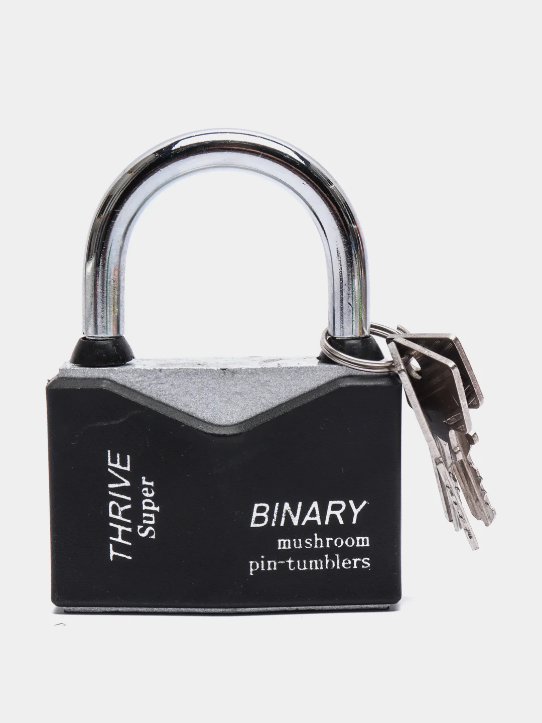 Черный замок навесной влагозащищенный с защитой от отмычек Binary, 70 мм