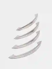 Серый меланж ручка мебельная, дуга, перфорированная, острая
