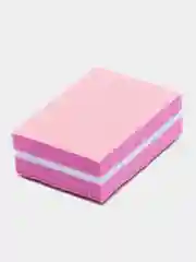 Розовый баф мини для ногтей, 100/180 грит