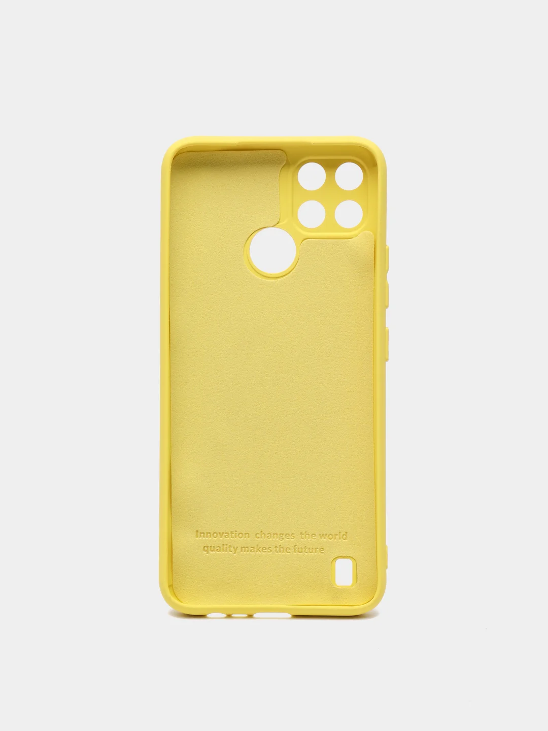 Желтый чехол Silicone Cover для REALME C21Y, силиконовый