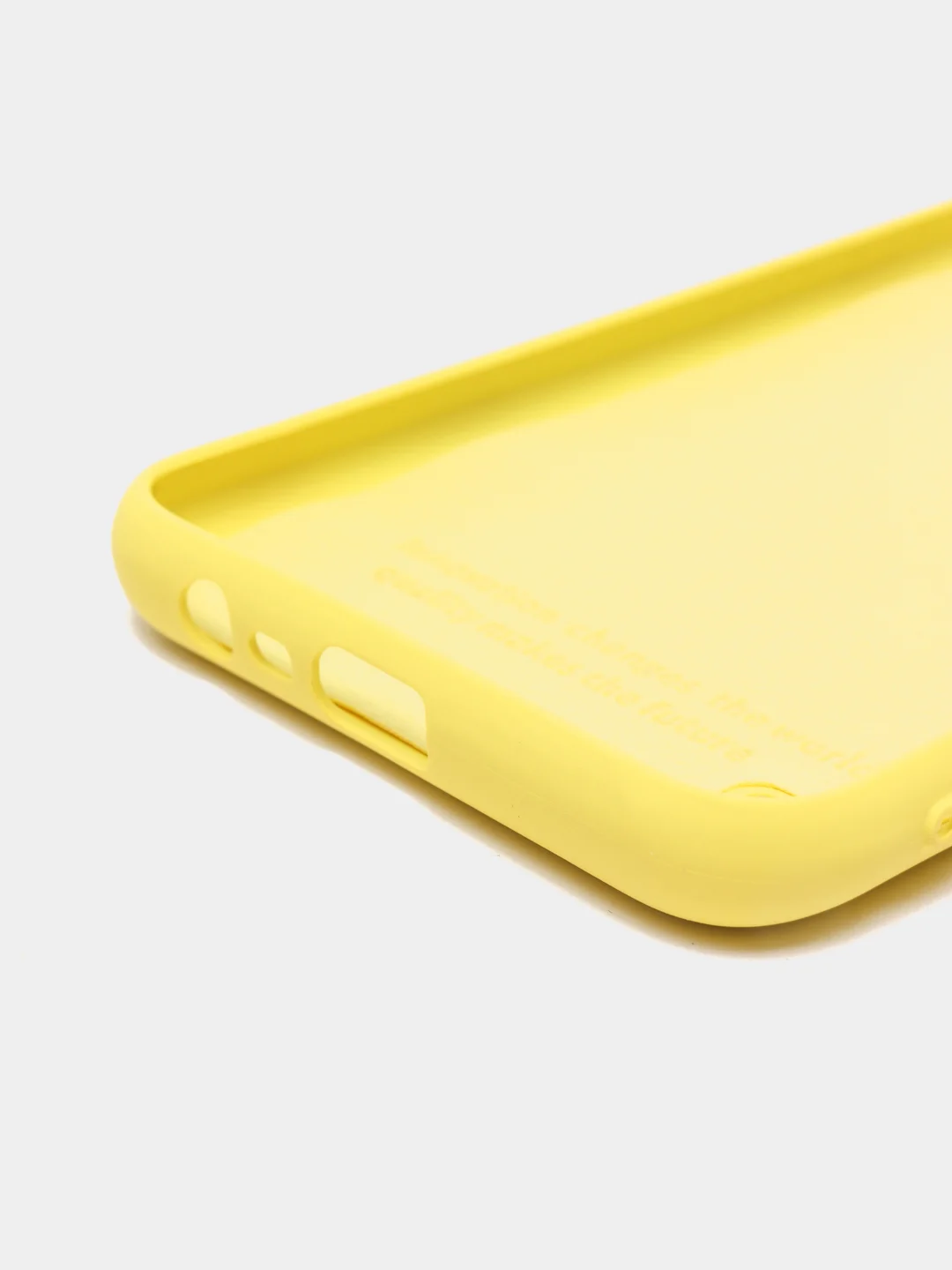 Желтый чехол Silicone Cover для REALME C21Y, силиконовый