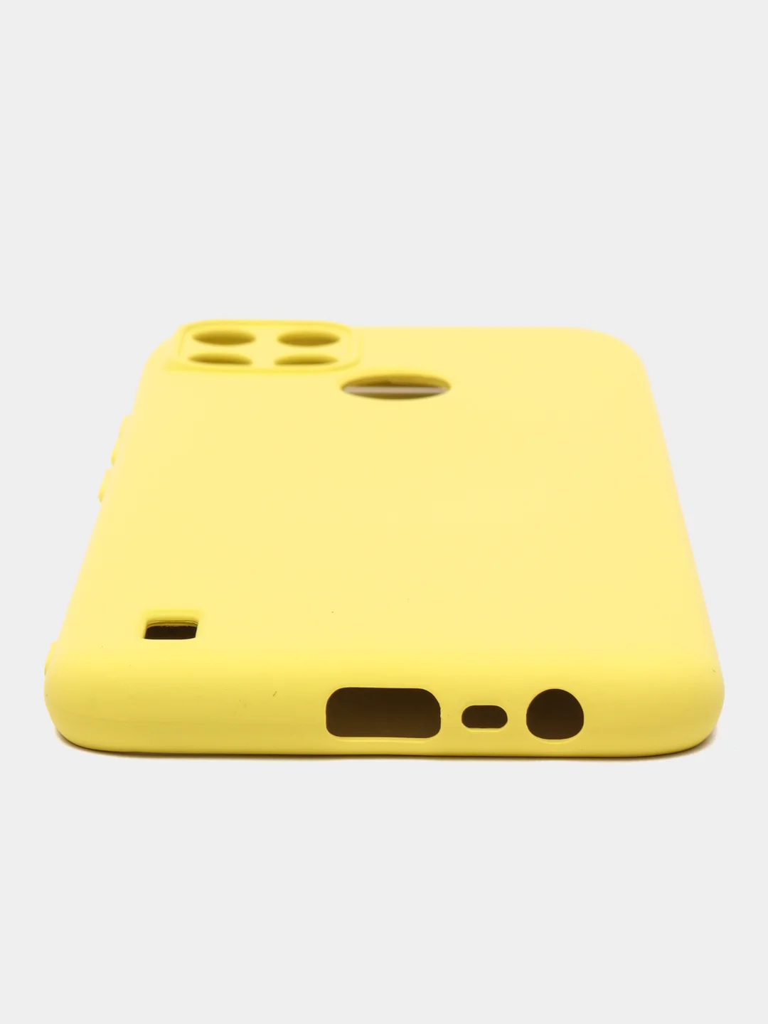 Желтый чехол Silicone Cover для REALME C21Y, силиконовый