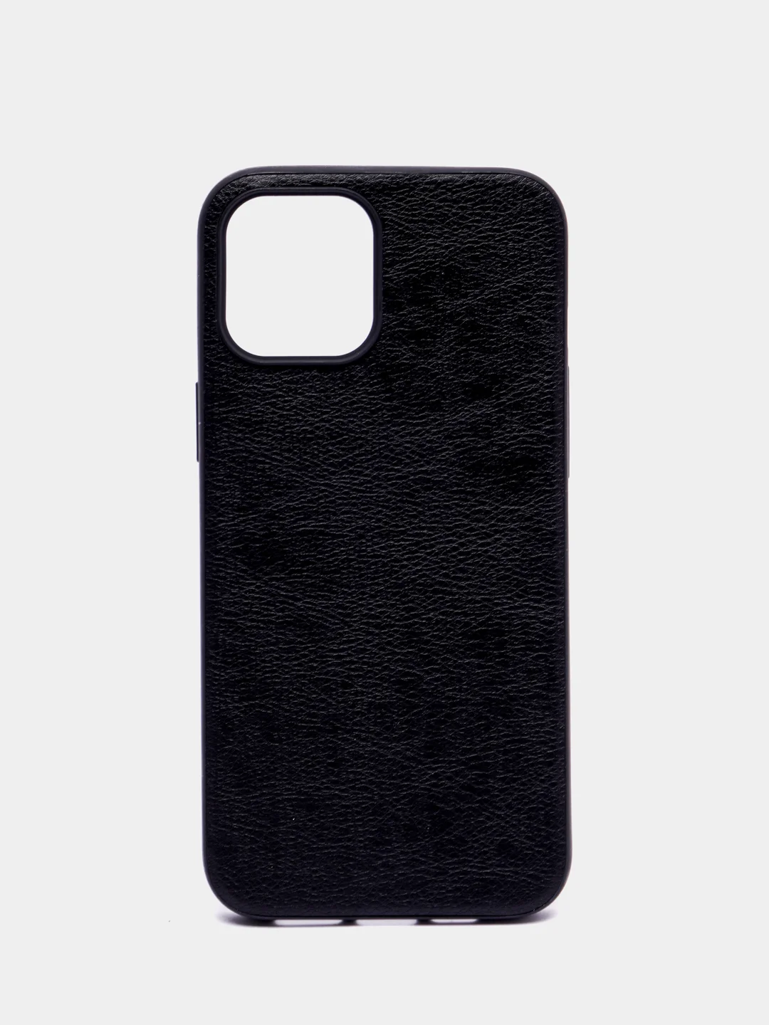 Черный чехол IPhone 11 / 11ProMax / 12 / 12ProMax / X / XS / XS Max силиконовый, имитация кожи