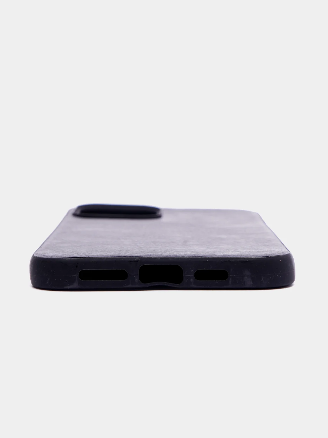 Черный чехол IPhone 11 / 11ProMax / 12 / 12ProMax / X / XS / XS Max силиконовый, имитация кожи