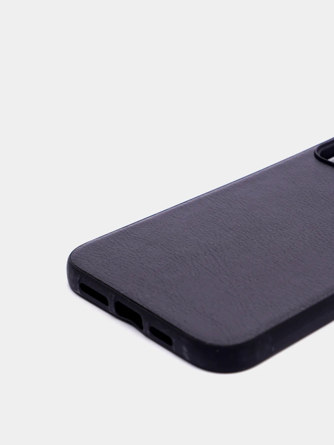 Черный чехол IPhone 11 / 11ProMax / 12 / 12ProMax / X / XS / XS Max силиконовый, имитация кожи