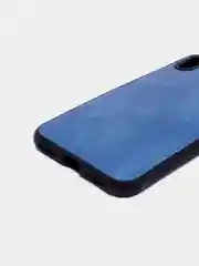 Синий чехол IPhone 11 / 11ProMax / 12 / 12ProMax / X / XS / XS Max силиконовый, имитация кожи