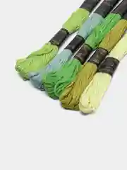 Оливковый нитки мулине Bestex, набор 5 штук, 8 м