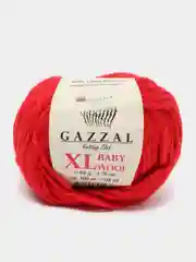 Красный пряжа Gazzal Baby Wool XL, 40% шерсть мериноса, 20% кашемир ПА, 40% акрил, 50 г, 100 м