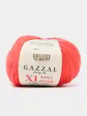 Коралловый пряжа Gazzal Baby Wool XL, 40% шерсть мериноса, 20% кашемир ПА, 40% акрил, 50 г, 100 м