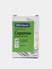 Скрепки OfficeSpace, 22 мм, 100 штук