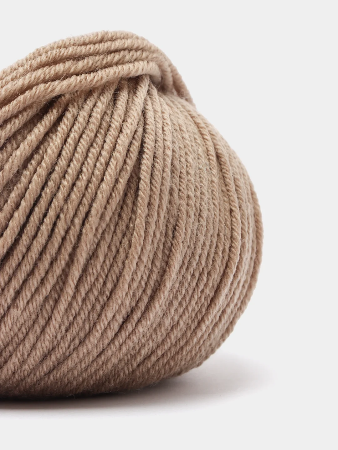 Светло-коричневый пряжа Gazzal Wool 115, мериносовая шерсть, 50г/115м