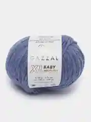Синий меланж пряжа Gazzal Baby Wool XL, 40% шерсть мериноса, 20% кашемир ПА, 40% акрил, 50 г, 100 м