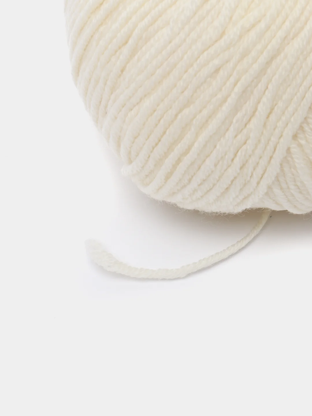 Белый пряжа Gazzal Wool 115, мериносовая шерсть, 50г/115м