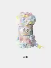 Аметистовый пряжа Alize Puffy fine Color Пуффи Файн Колор петельки
