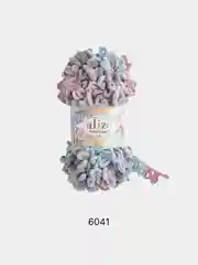 Лавандовый пряжа Alize Puffy fine Color Пуффи Файн Колор петельки
