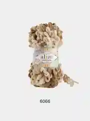 Светло-коричневый пряжа Alize Puffy fine Color Пуффи Файн Колор петельки