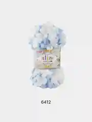 Светло-оранжевый пряжа Alize Puffy fine Color Пуффи Файн Колор петельки