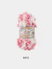 Фиолетовый пряжа Alize Puffy fine Color Пуффи Файн Колор петельки