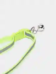 Зеленый светоотражающий ошейник для кошек и собак с колокольчиком