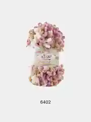 Тёмно-розовый пряжа Alize Puffy fine Color Пуффи Файн Колор петельки