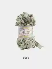 Серебряный пряжа Alize Puffy fine Color Пуффи Файн Колор петельки