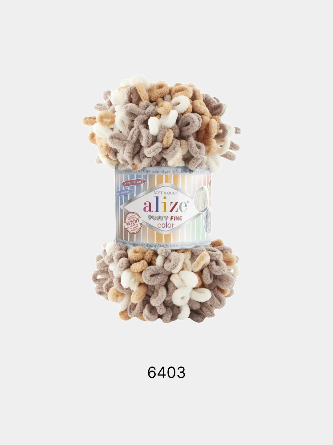 Фуксия пряжа Alize Puffy fine Color Пуффи Файн Колор петельки