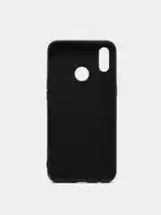 Силиконовый черный матовый чехол для Realme 3 / C3 / 7 / 7i / 6 PRO / C15 / C21