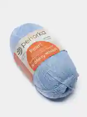 Небесно-голубой пряжа Пехорка Жемчужная 50% Хлопок 50% Вискоза 100г 425м
