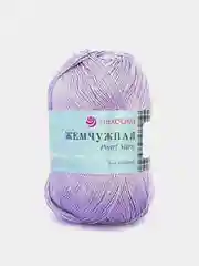 Лавандовый пряжа Пехорка Жемчужная 50% Хлопок 50% Вискоза 100г 425м