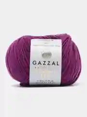 Фуксия пряжа Gazzal Wool 115, мериносовая шерсть, 50г/115м
