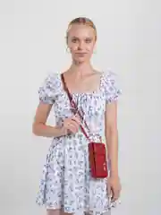 Красный вертикальная сумка-клатч