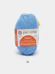 Светло-синий пряжа Пехорка Жемчужная 50% Хлопок 50% Вискоза 100г 425м