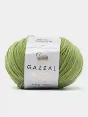 Лесной зеленый пряжа Gazzal Wool 115, мериносовая шерсть, 50г/115м